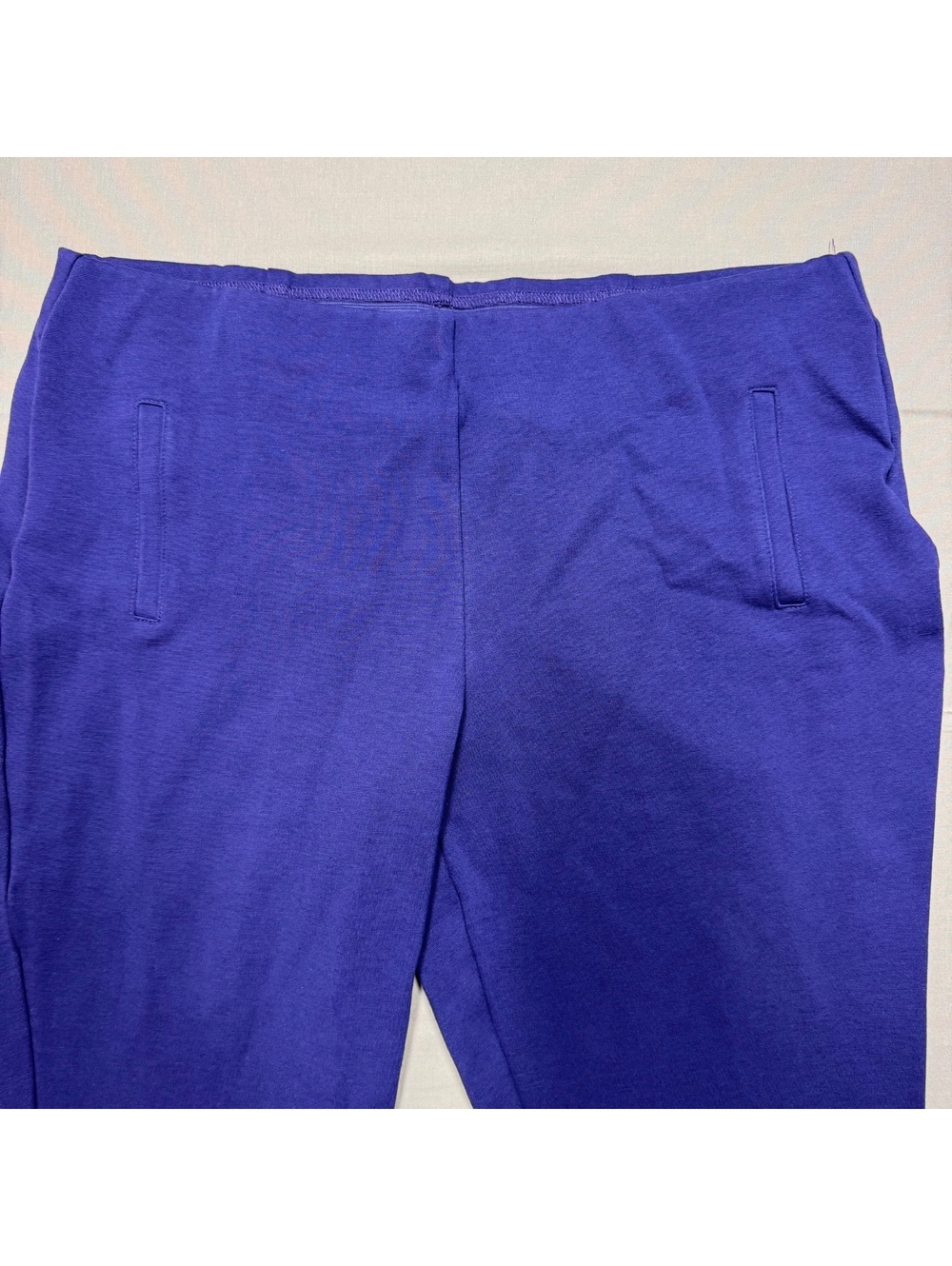 Chico's Women Brigitte Stretch Pull On Pants Size 2.5R 14 Purple Blue Ankle - Picture 3 of 12